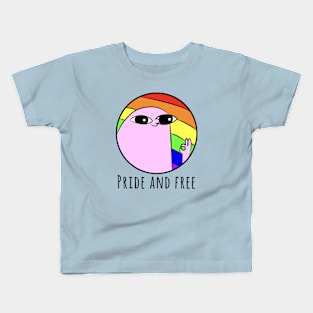 Lgbt pride and free Kids T-Shirt